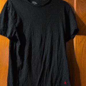 Polo by Ralph Lauren Men's Black Tee with Red Logo